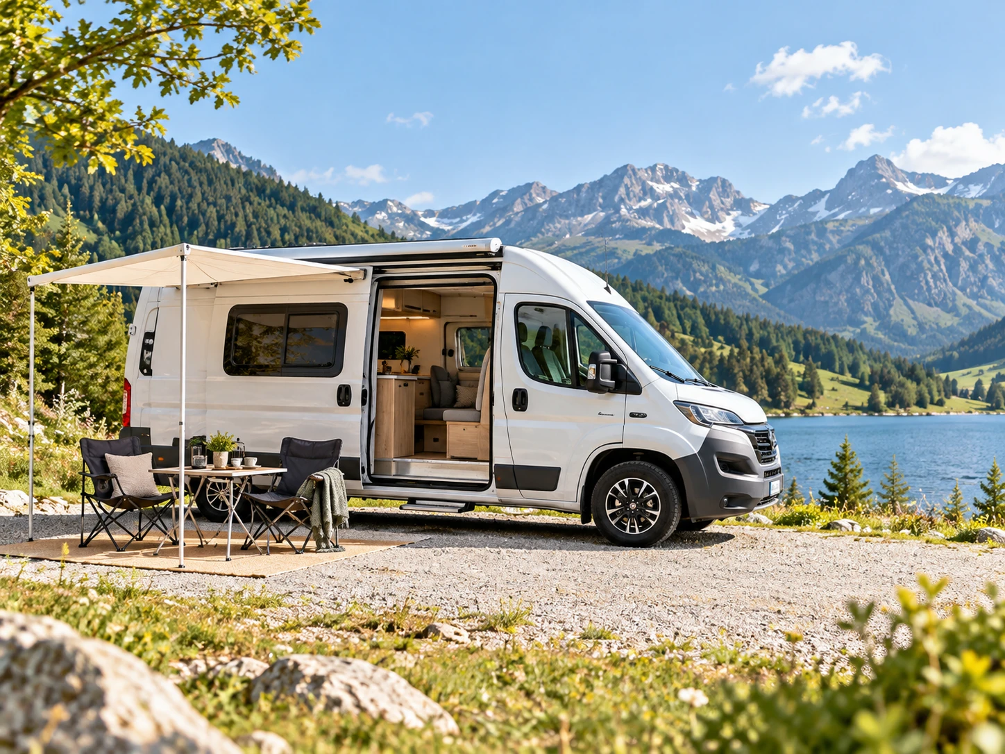 Wohnmobil auf einer Campingreise